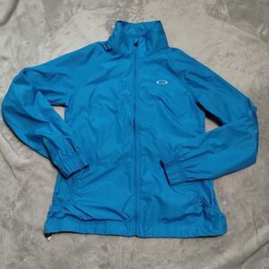 oakley Windbreaker Zip Up Women's Size Small Blue
